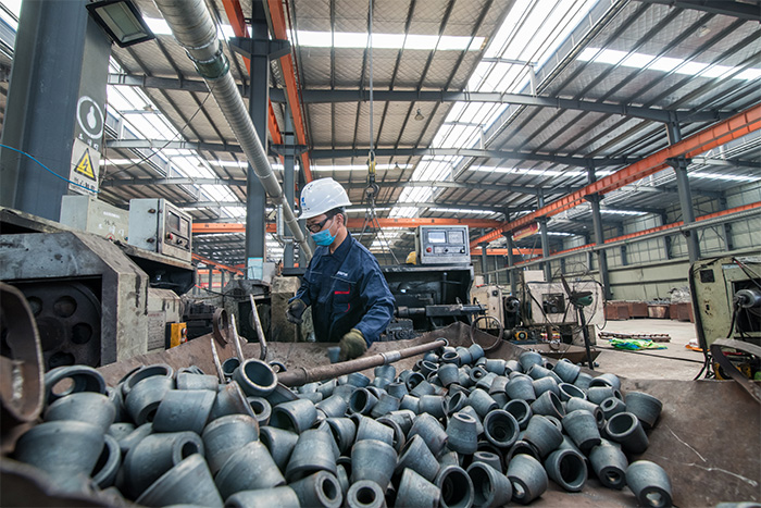 富德网架配件-锥头加工车间